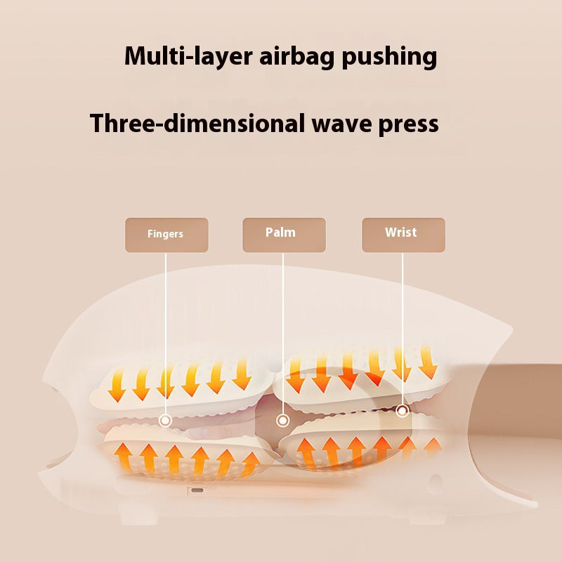 Hand massage heating device