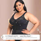 Lace Wireless Body Shaping Underwear Front Row Buttons Bra