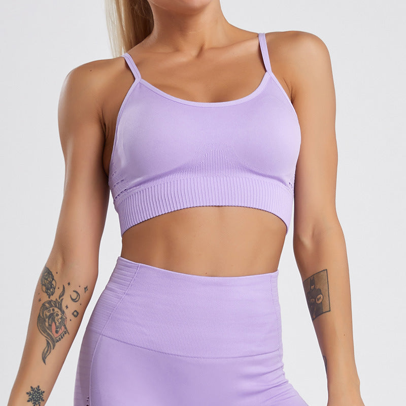 Yoga Sports Wireless Workout Bra High Waist Suit
