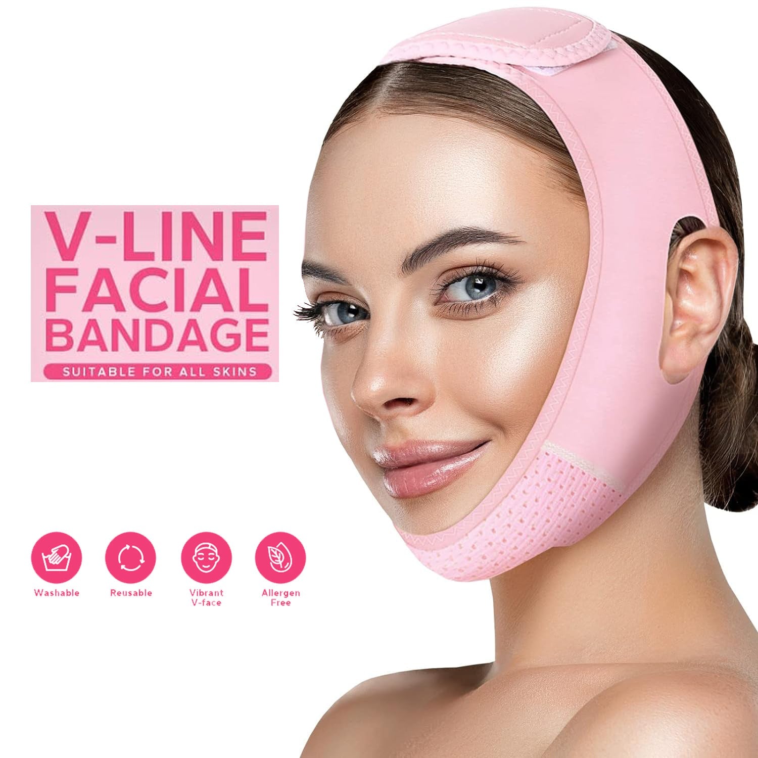 Reusable V Line Mask Facial Slimming Strap Face Mask