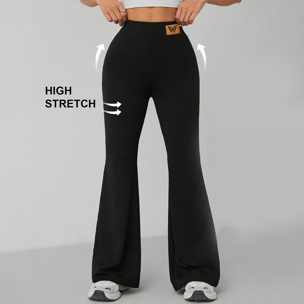 Casual High Waist Hip Lift Bootcut Trousers