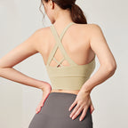 Cross Back Shockproof Yoga Bra