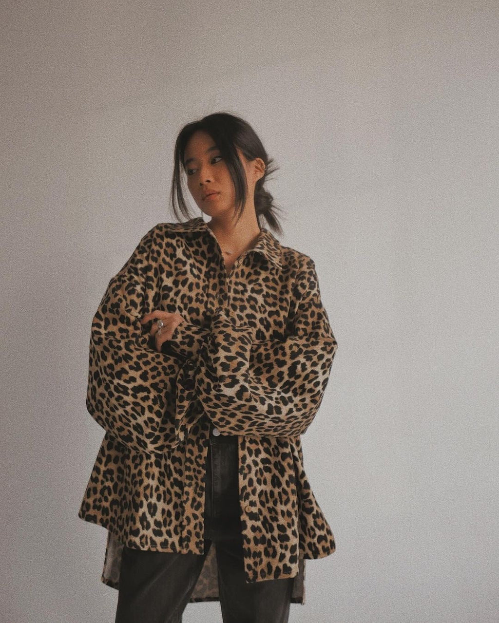 Baggy Leopard Print Jacket