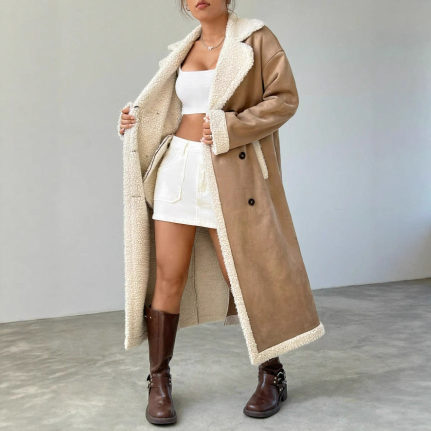 Fur Velvet Long Coat