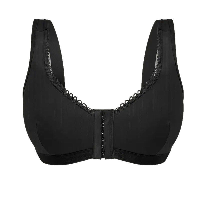 Front Button Thin Non-magnetic Wireless Push-up Bra