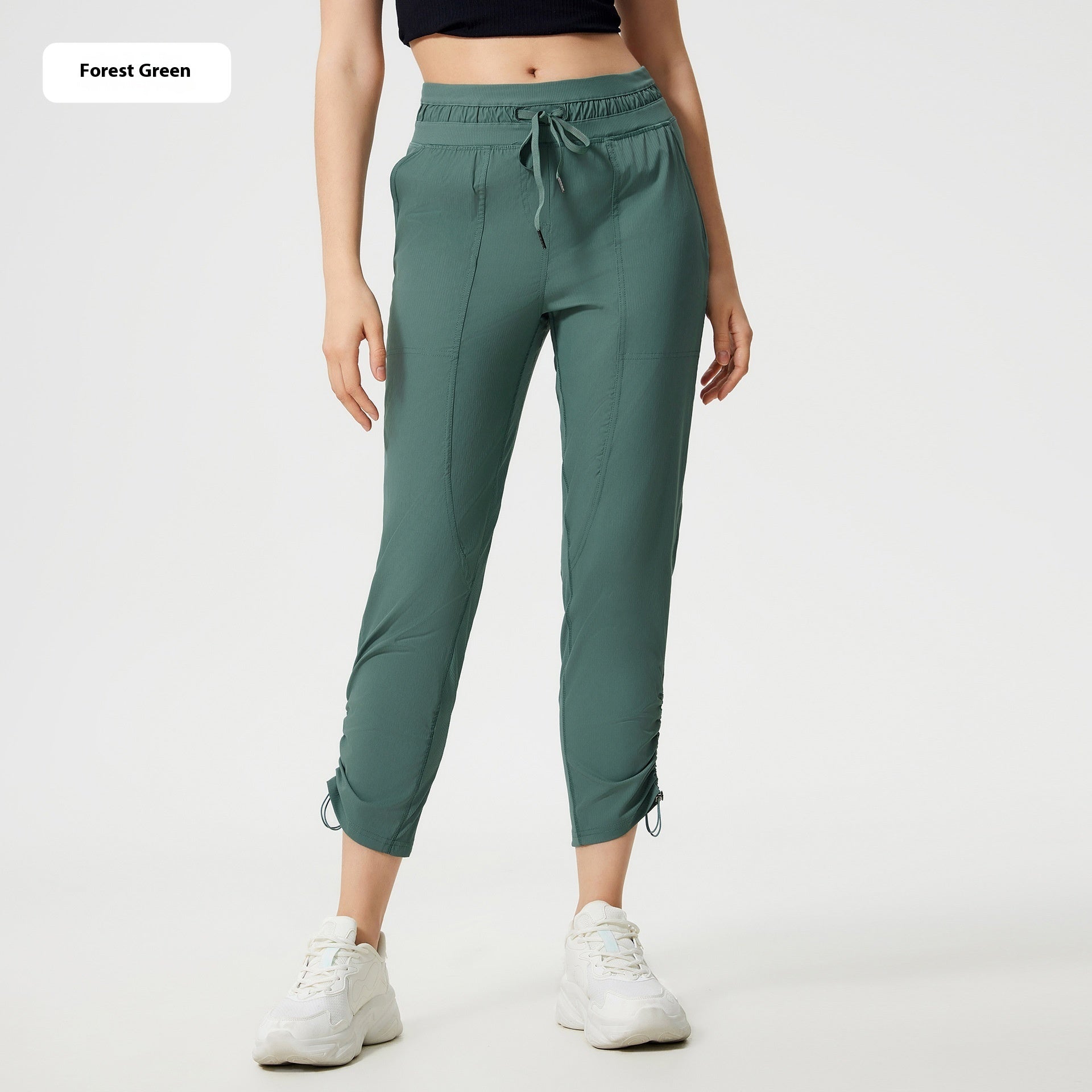 Quick-drying Breathable Running Fitness Straight Cropped Pants