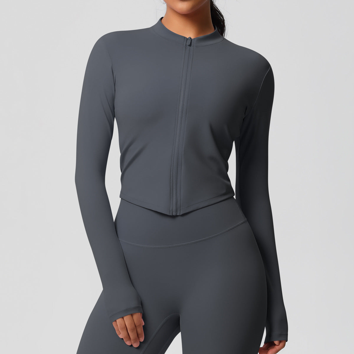 Sporty Tight Long Sleeve Yoga Wear Top