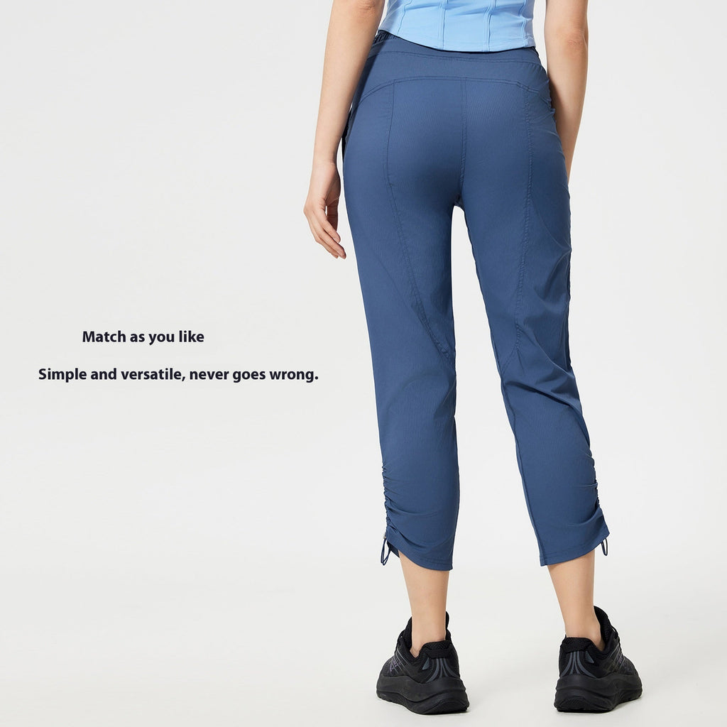 Quick-drying Breathable Running Fitness Straight Cropped Pants