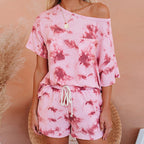 Graffiti tie-dye leisure home two-piece set