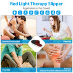 Large red infrared light therapy slippers