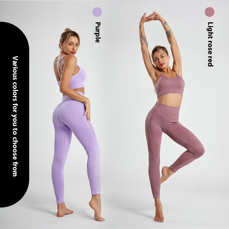 Yoga Sports Wireless Workout Bra High Waist Suit