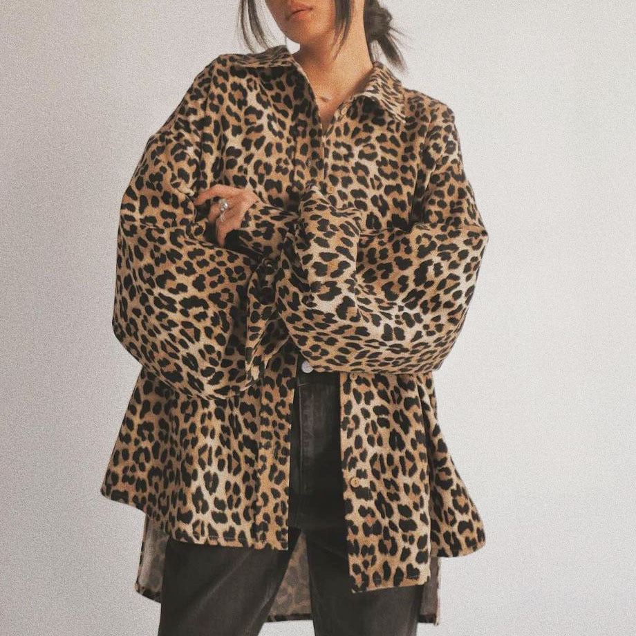 Baggy Leopard Print Jacket