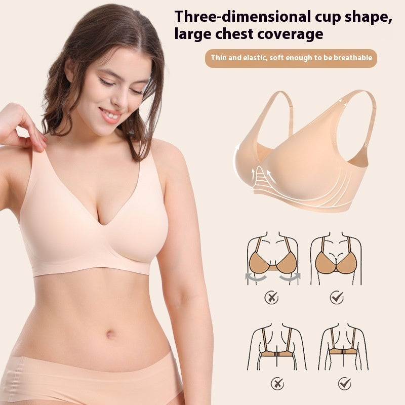 Wireless Seamless Underwear Big Chest Plus Size Bra