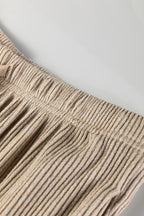 Jet Stream 3D Ribbed V Neck Pullover Drawstring Pants 2 Piece Lounge Set