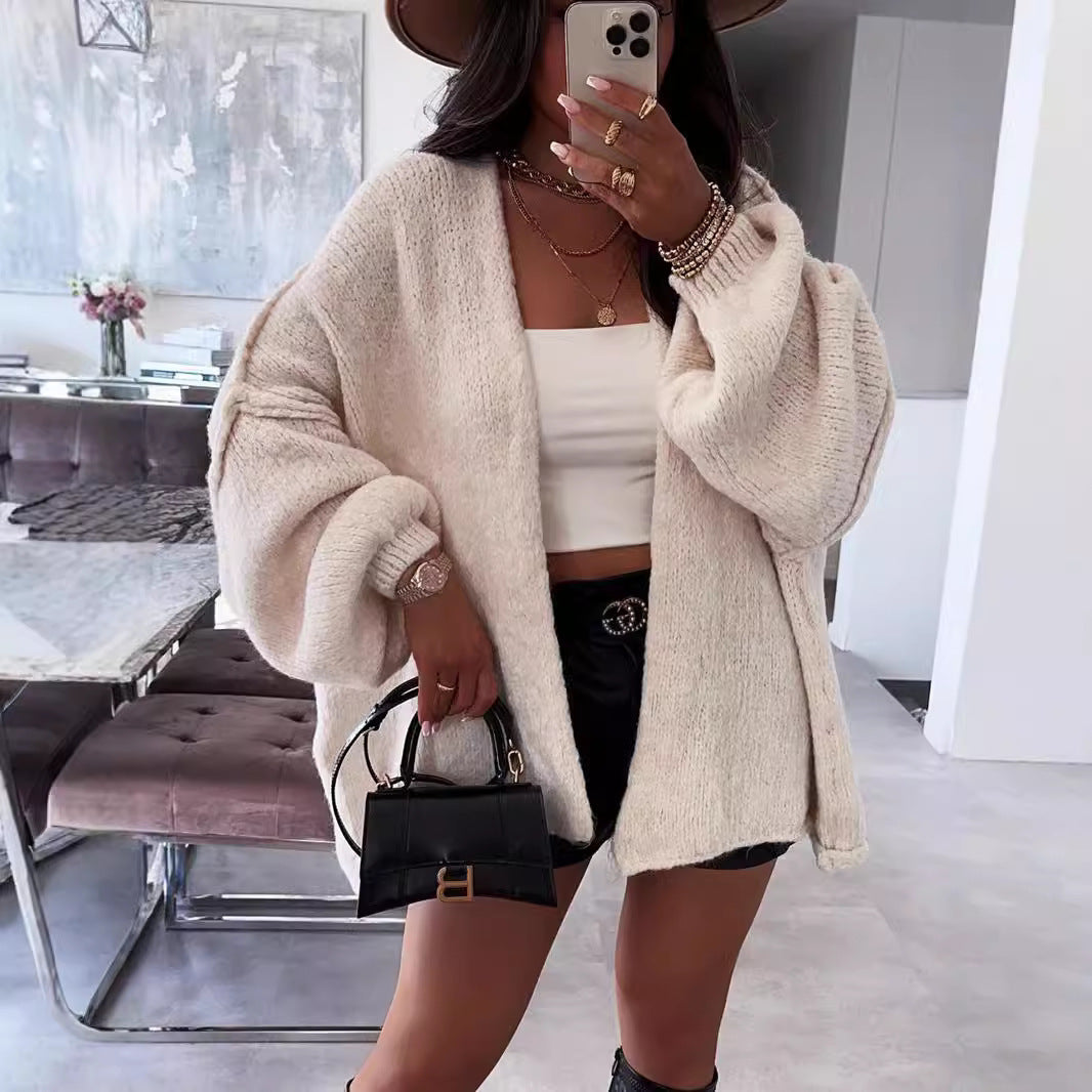 Oversized Knit Casual Women's Sweater