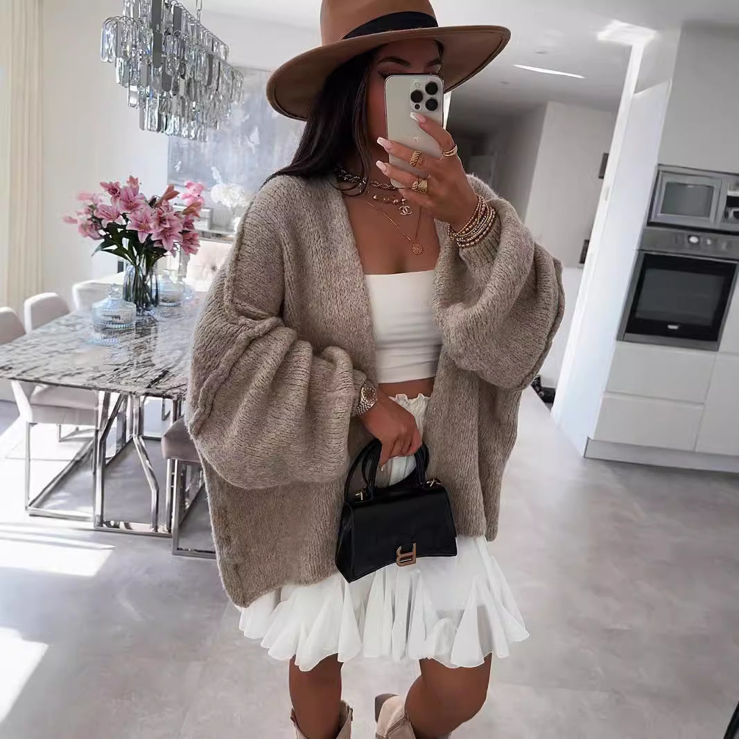 Oversized Knit Casual Women's Sweater
