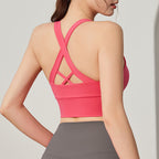 Cross Back Shockproof Yoga Bra
