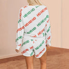 All-match Letters Printed Long-sleeved Two-piece Suit