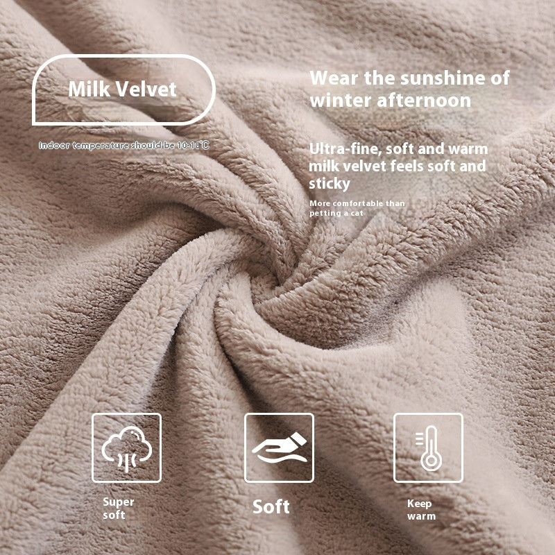 Winter Fleece Lining Fiber Homewear Mid-length