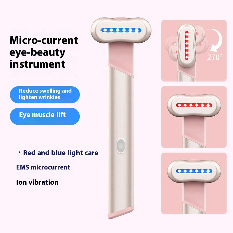 4 Colors Electric Eye Massager Red Blue Light Therapeutic Warmth Face Massage