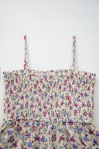 Multicolour Bohemian Ditsy Floral Smocked Fit Flare Sundress