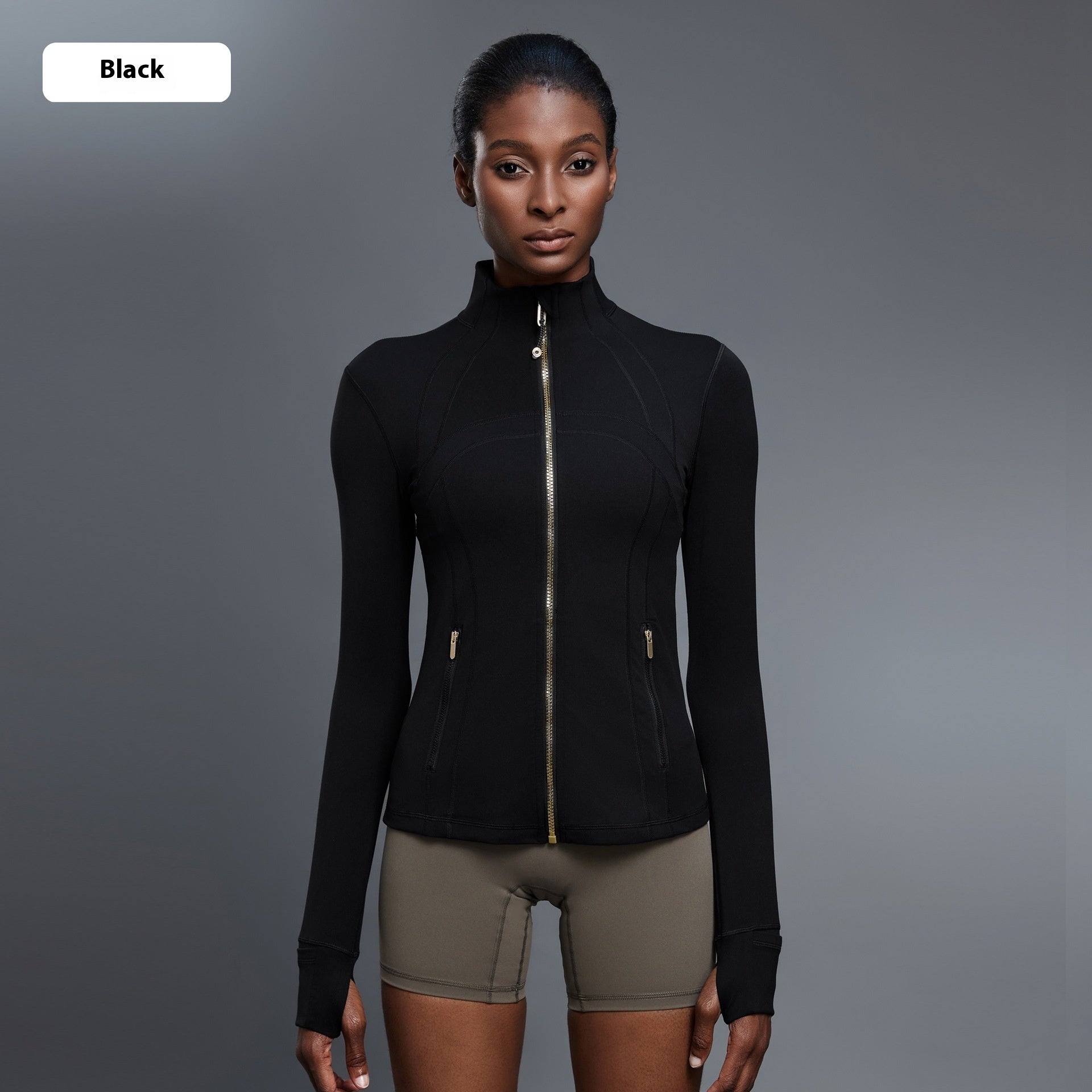 Windproof Stand Collar Yoga Fitness Jacket