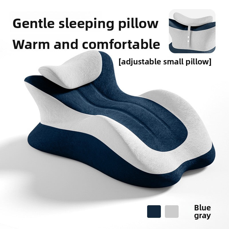 Ergonomic pillow for sleeping face down