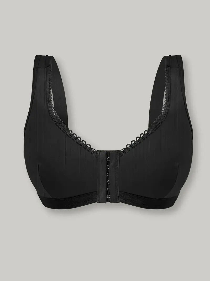 Front Button Thin Non-magnetic Wireless Push-up Bra