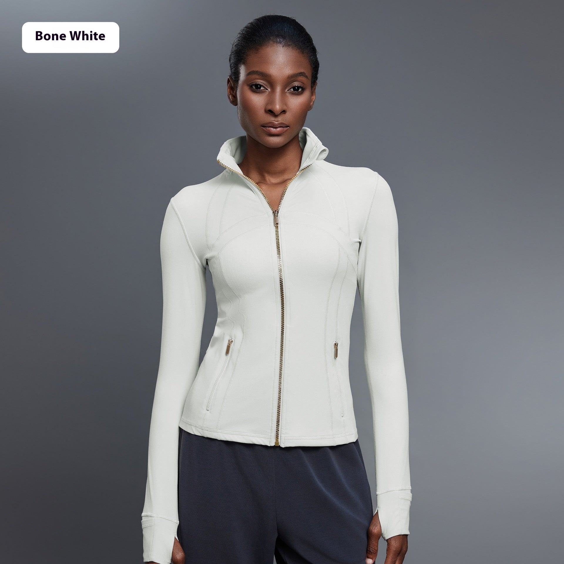 Windproof Stand Collar Yoga Fitness Jacket