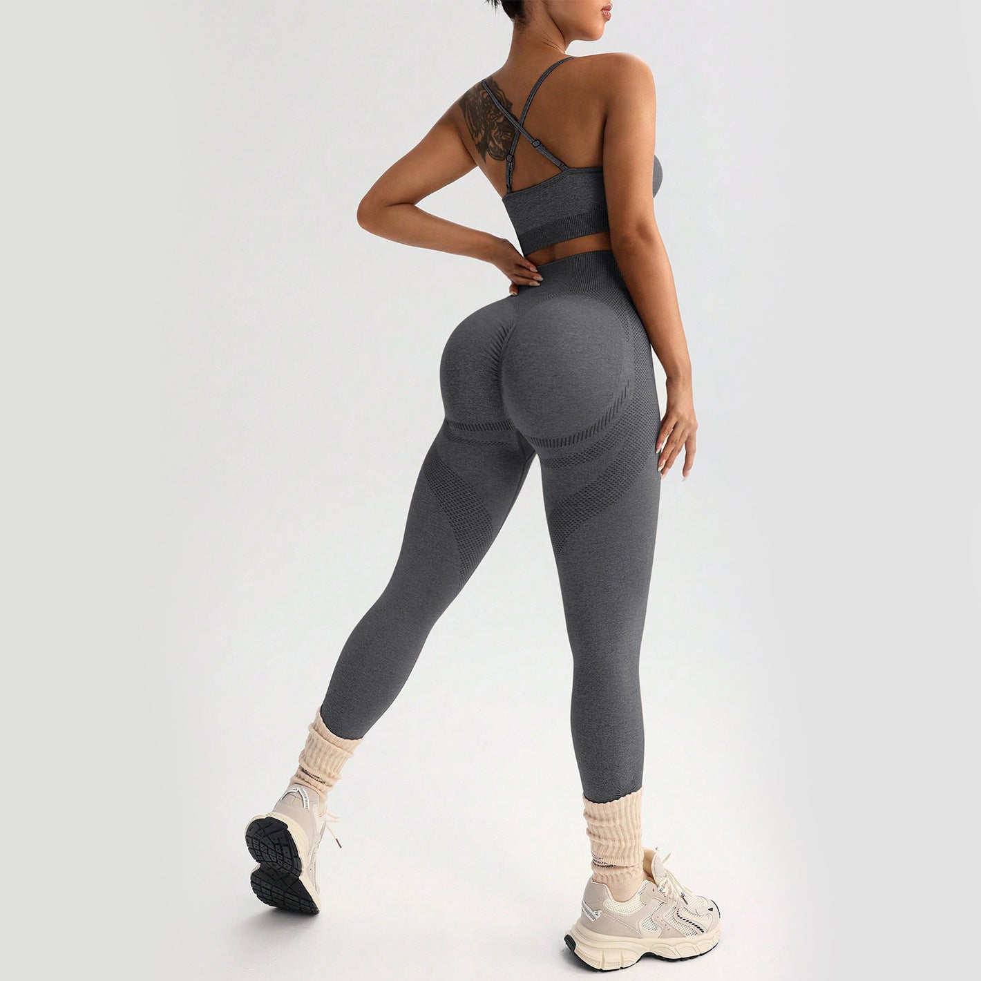 Women's Sling Sports Bra Yoga Pants Seamless Suit