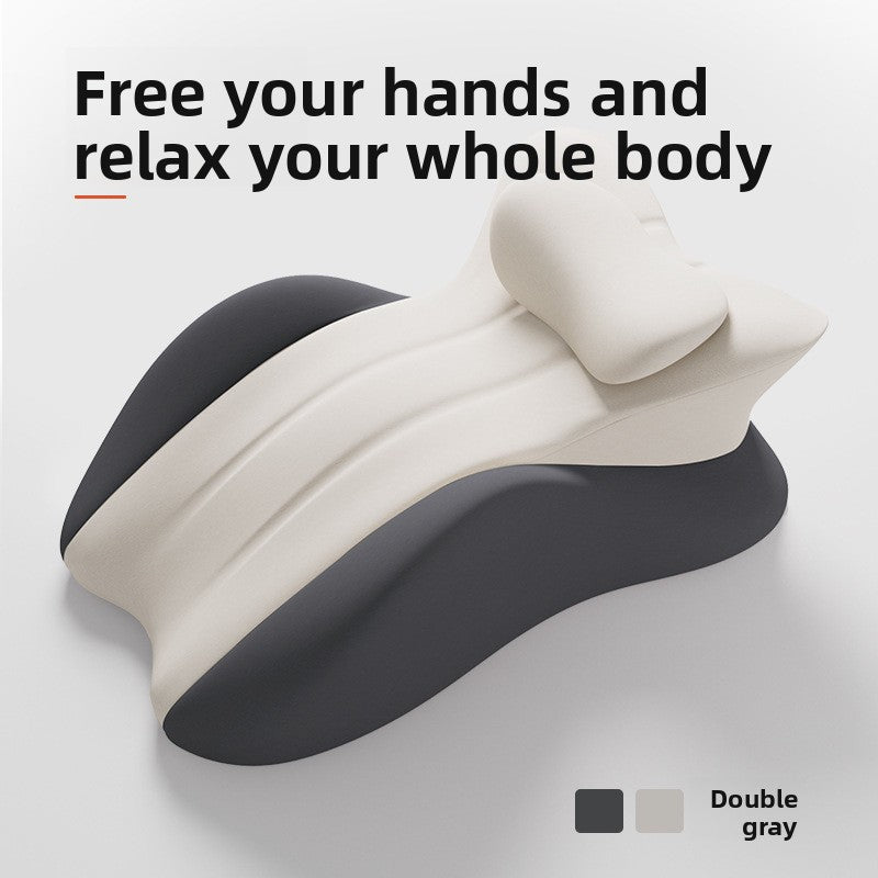 Ergonomic pillow for sleeping face down