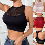 Vest Bra Full Cup Midriff Outfit Hollow Out