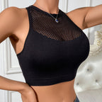 Vest Bra Full Cup Midriff Outfit Hollow Out