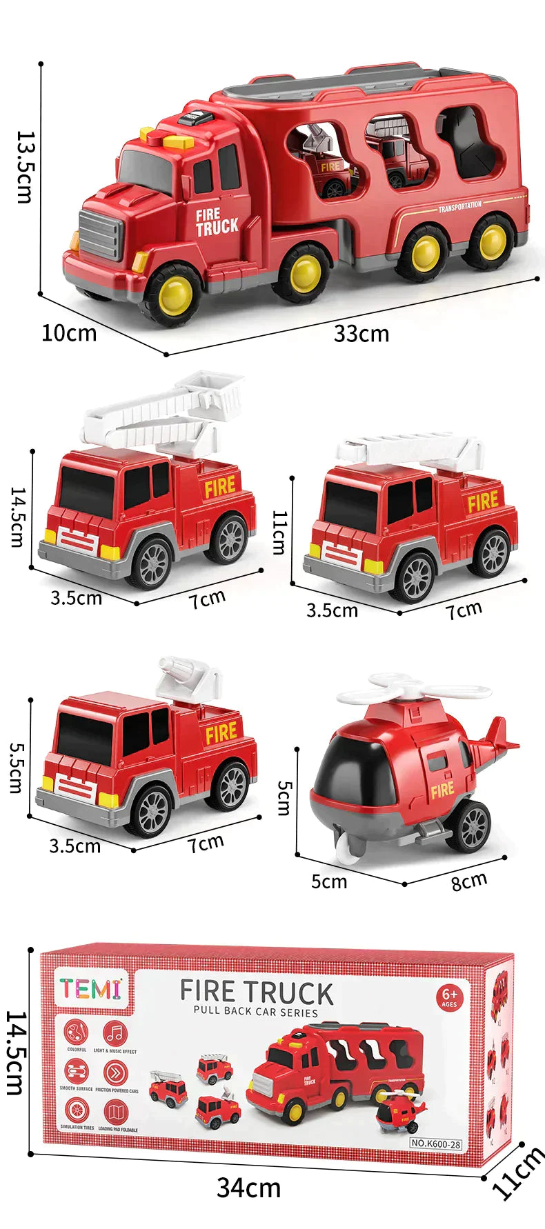 MightyTrucks™ | Lastebil-sett for barn inkl. 6 GRATIS ekstra kjøretøy!