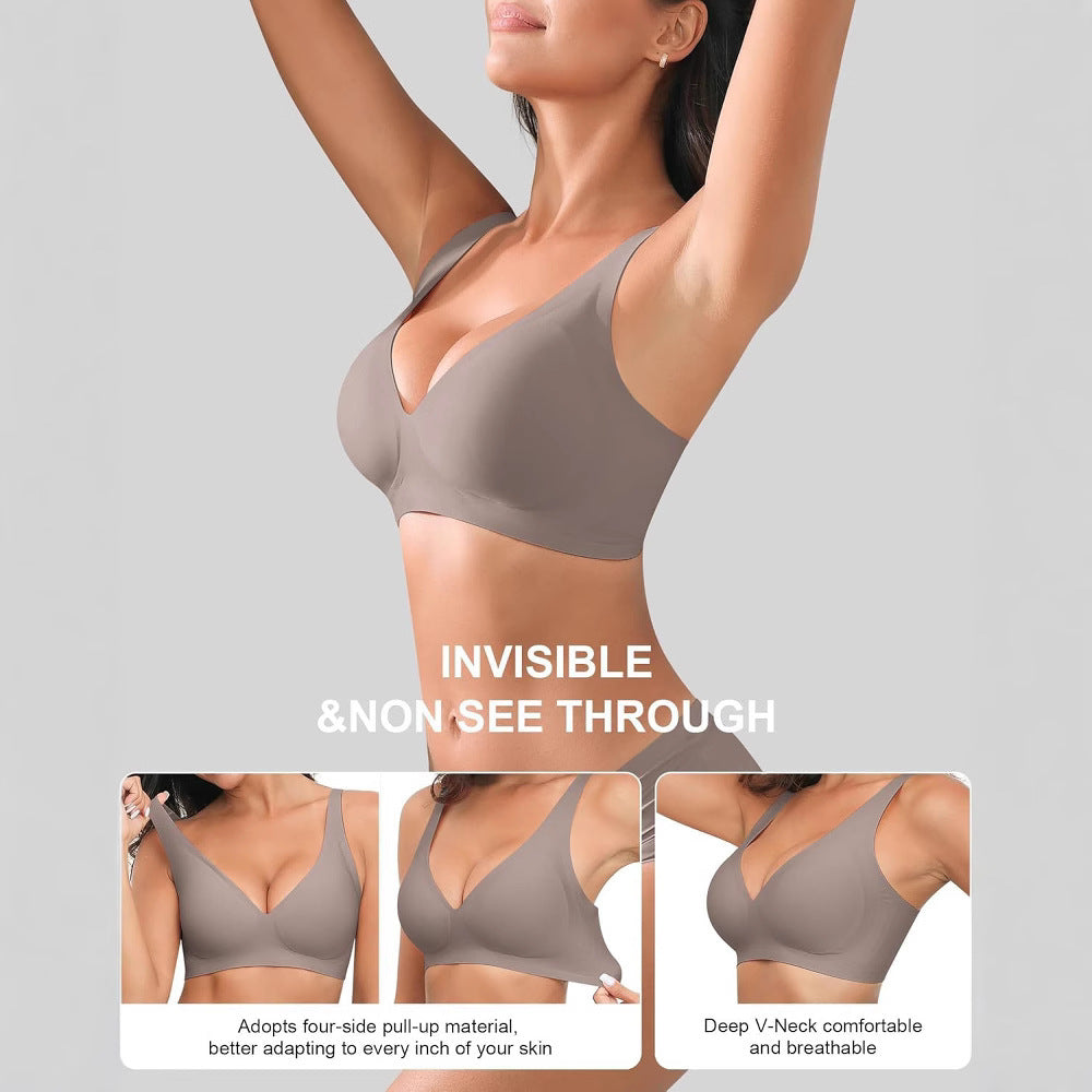 No Steel Ring Gathering Seamless Bra