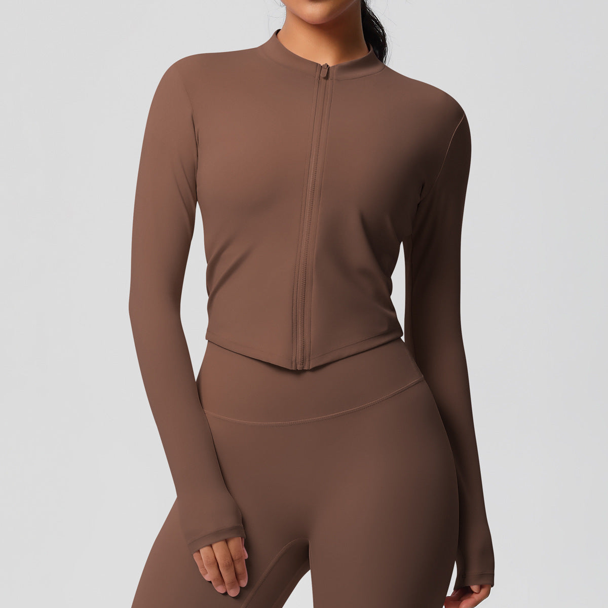 Sporty Tight Long Sleeve Yoga Wear Top