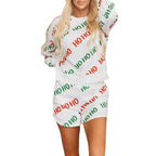 All-match Letters Printed Long-sleeved Two-piece Suit