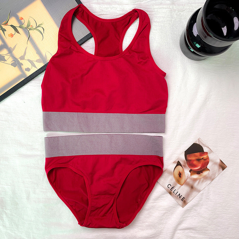 Color Matching  Seamless Bra Suit