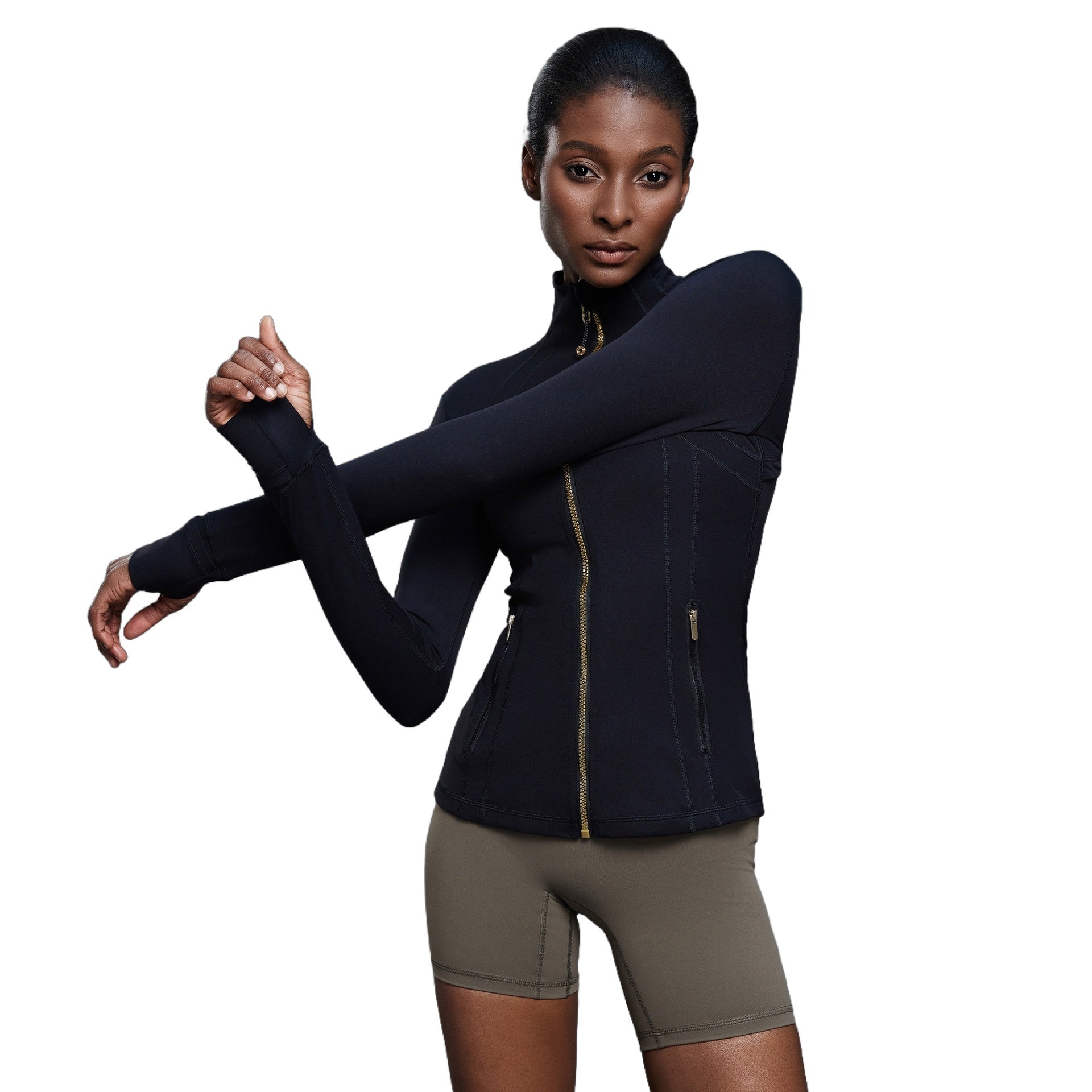 Windproof Stand Collar Yoga Fitness Jacket