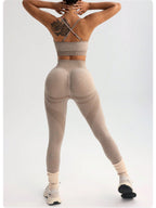 Women's Sling Sports Bra Yoga Pants Seamless Suit