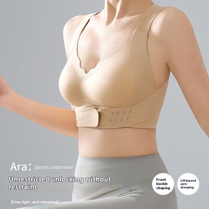 Yoga Front Cross Buckle Back Shaping Bra