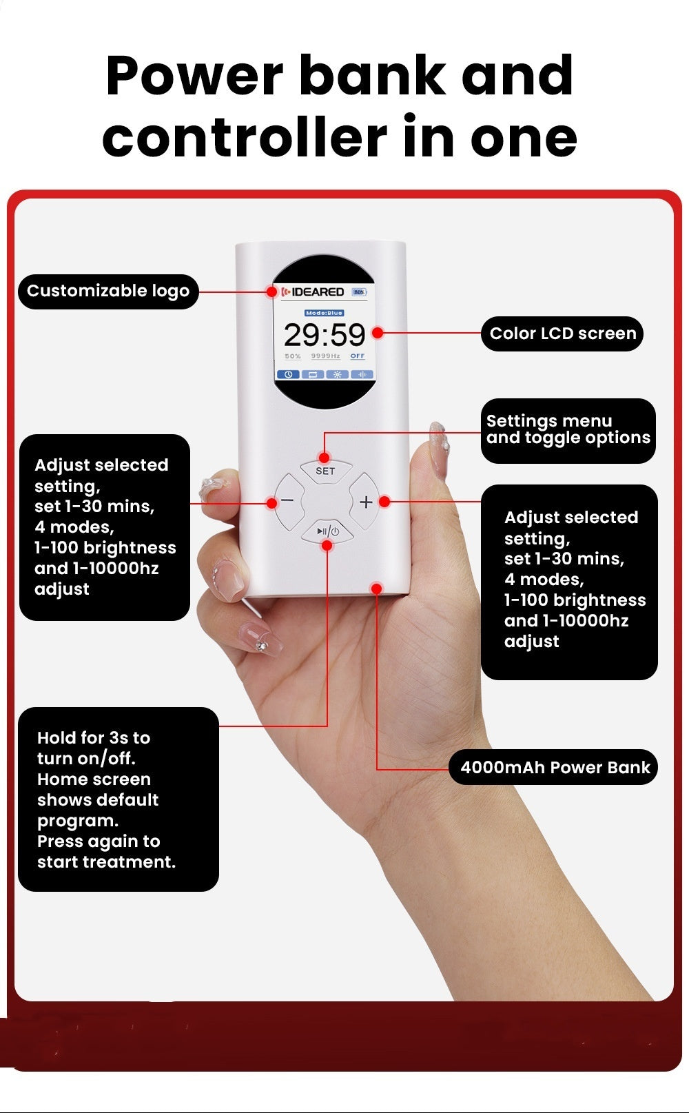 Elite LED Mask Instrument Silicone Photon IPL Device Beauty Mask