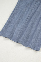 Frilled Detail Wide Leg Drawstring Elastic Waistband Pants