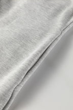 Light Grey Striped Trim V Neck Long Sleeve Preppy T Shirt Dress