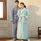 Thickened Cotton Velvet Luxury Couple Bathrobe Pajamas