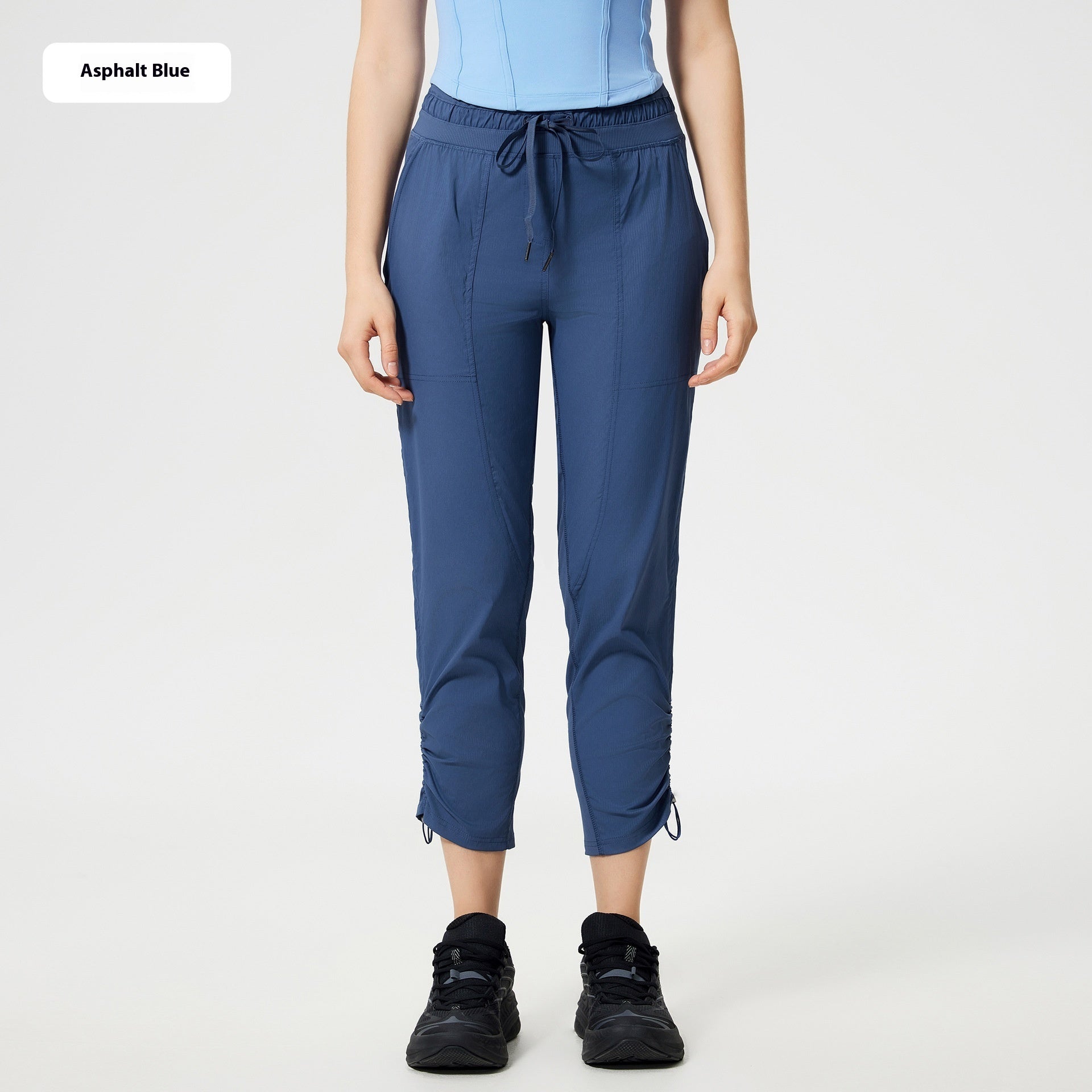 Quick-drying Breathable Running Fitness Straight Cropped Pants