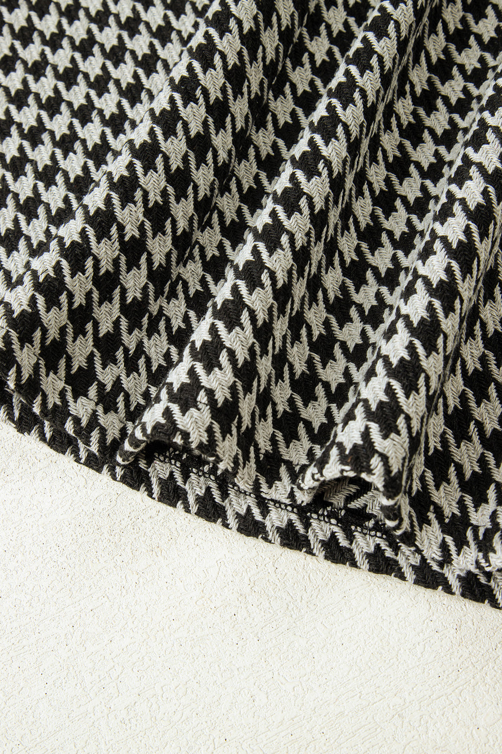 Red Houndstooth Print V Neck Sleeveless Mini Dress