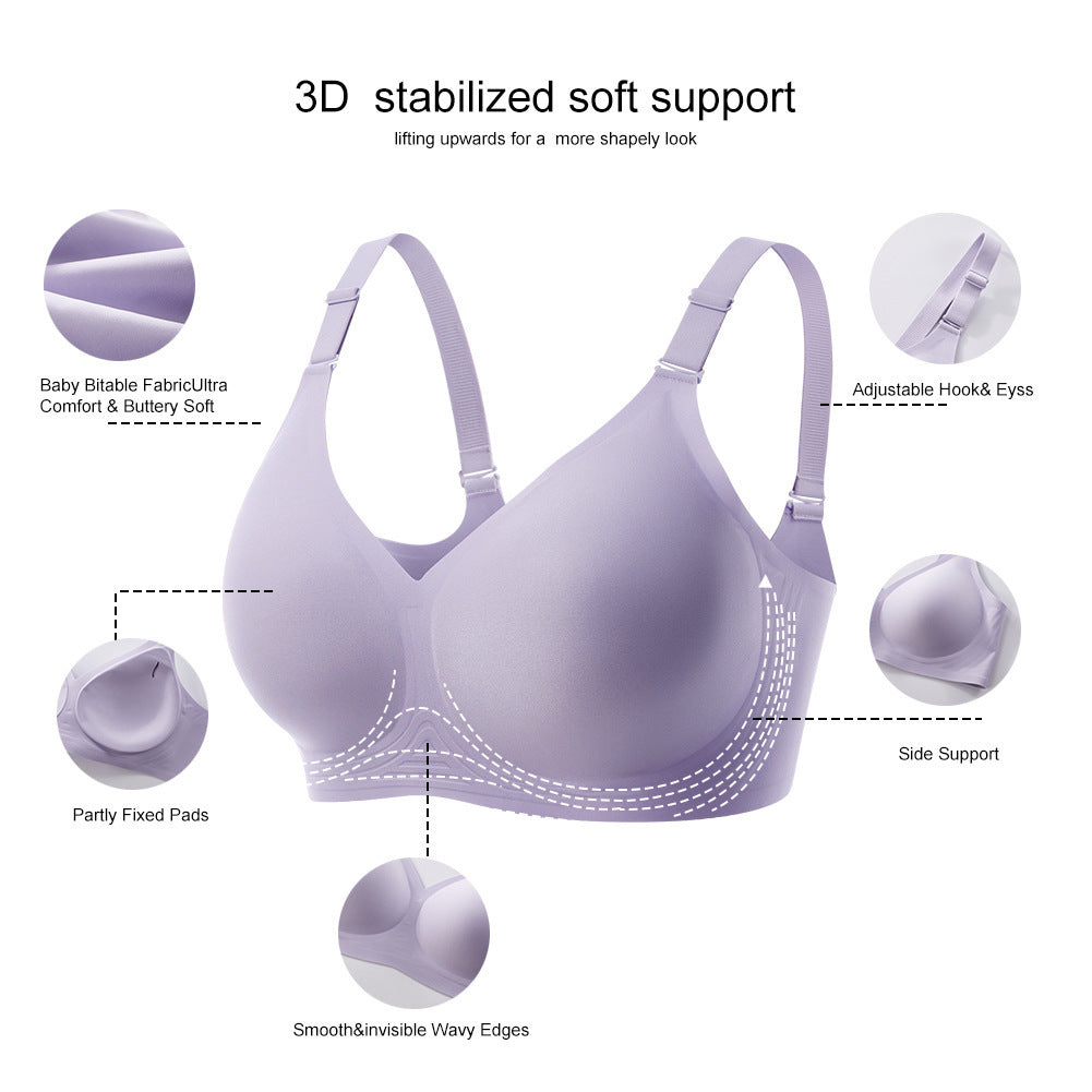 Seamless Big Chest Underwear Wireless Comfortable Bra