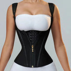 Zipper Breasted Retro Shapewear Top