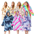 Pullover Sweater Hooded Wearable Blanket